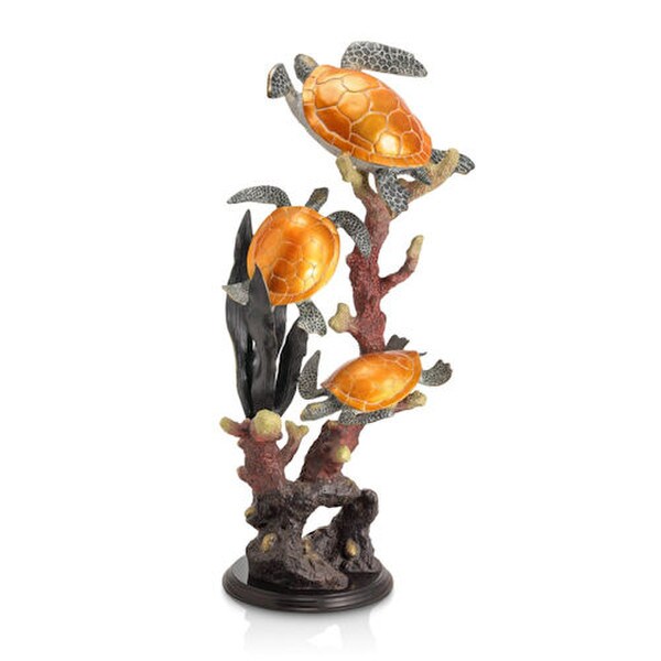Sea Turtle Coral Seascape Sculpture Center Piece Aquatic Life Sale Gallery